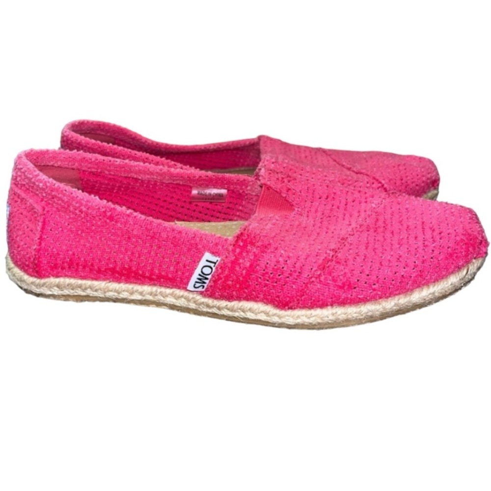 TOMS Red Espadrilles Slip On Shoes Sz 5W